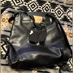 Steve Madden NWT Barcher Black Backpack Set New STEVE MADDEN 2 PC GIFT SET Bling Rhinestone Backpack Bag  main image 4